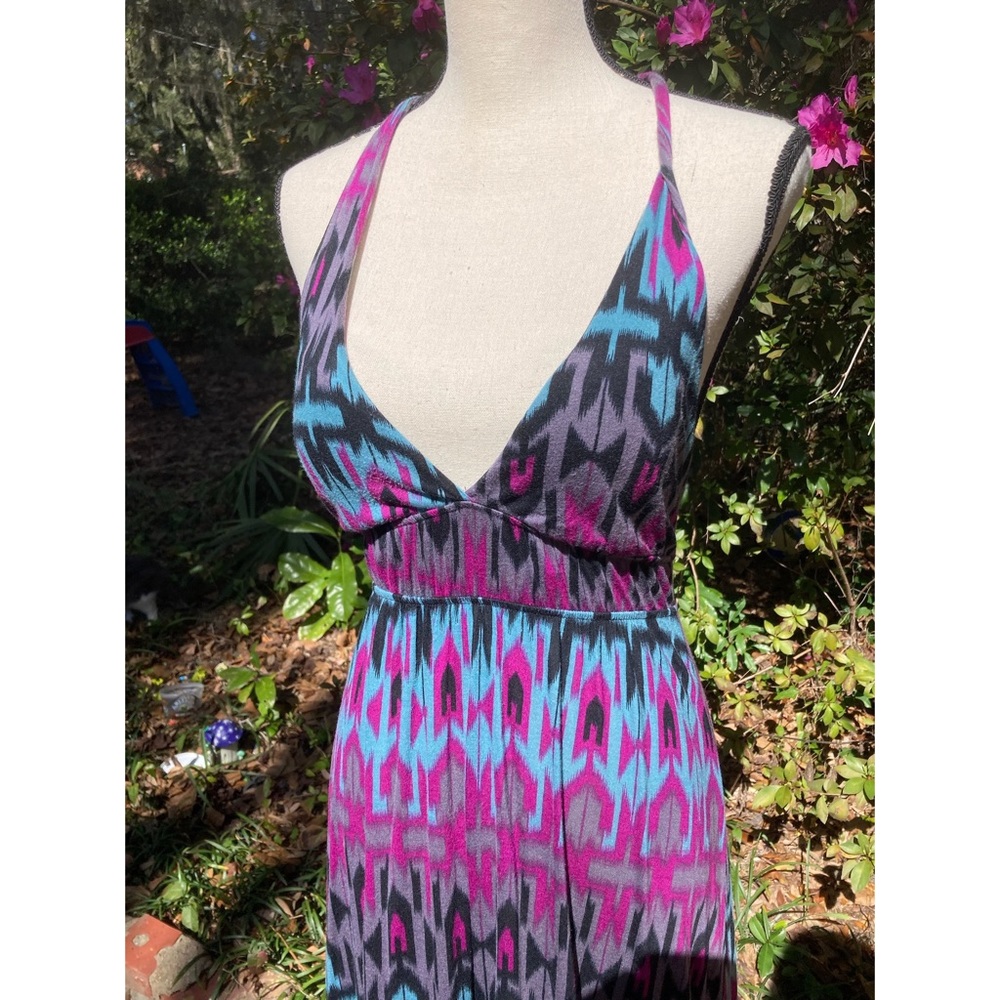Deep Plunge Maxi Dress - Small, Sexy Resort Wear, Beach Cover Up, Swim, Hippie